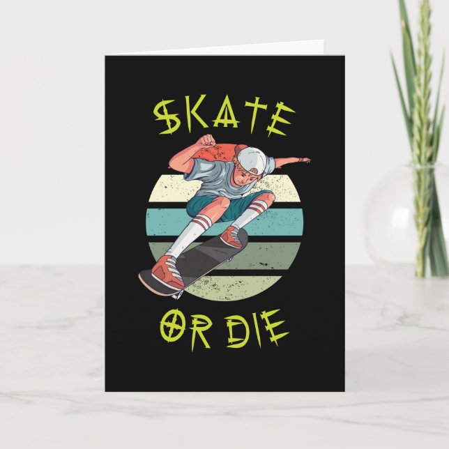 Carte Skate ou die Skateboarder Garçon (Devant)