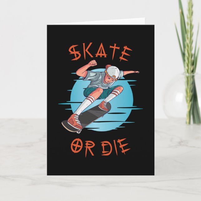 Carte Skate ou die Skateboarder Garçon (Devant)