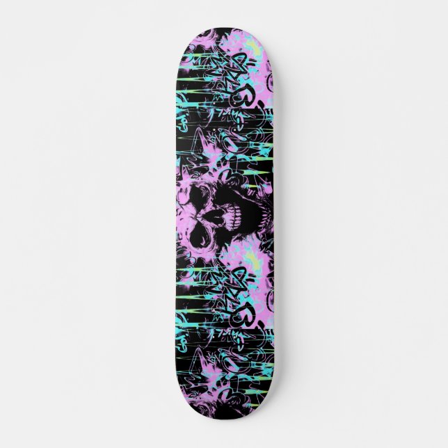 Carte Skateboard de graffiti pour le crâne alterna (Devant)