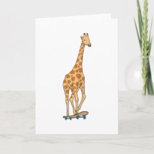 Carte Skateboard girafe