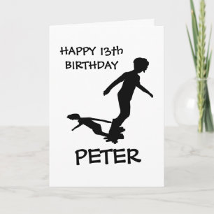 Carte SKATEBOARD Power Slide HAPPY BANTHDAY Card