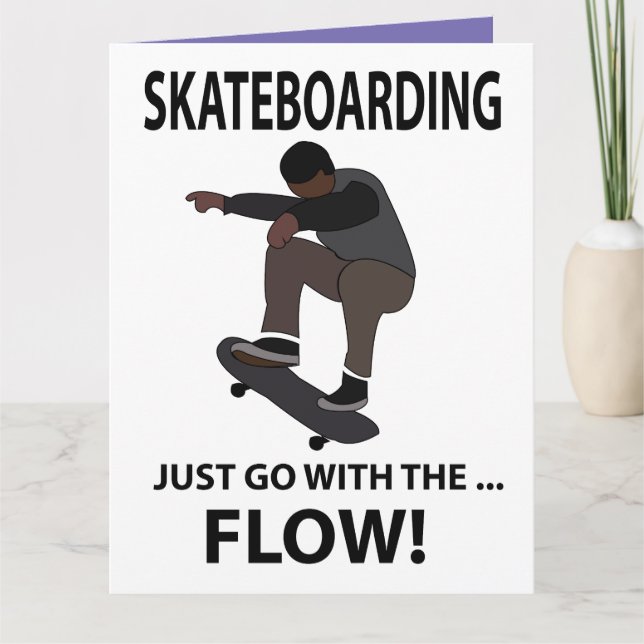 Carte Skateboard Suivez Le Mouvement Skateboardeur (Devant)
