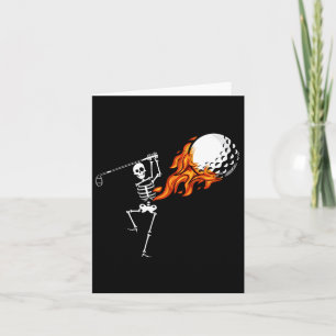 Carte Skeleton Golf Drôle Halloween Costume de golf Spor