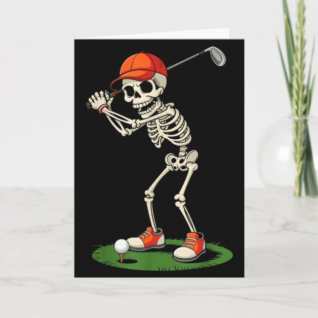 Carte Skeleton Golf Halloween Costume Funny Boys Toddler (Devant)
