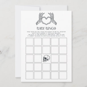 Carte Skeleton Little Boo Bingo Baby shower Jeu