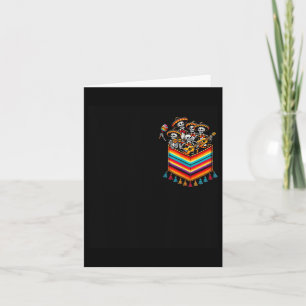 Carte Skeleton Mariachi Band Serape Pocket Cinco De Mayo
