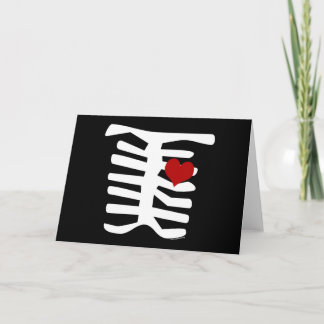 Carte Skeleton Red Heart