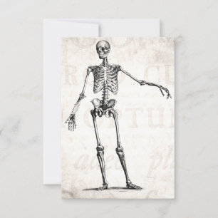 Carte Skeleton Retro Skeletons 1800s vintage Anatomie