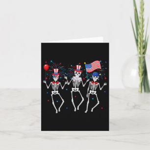 Carte Skeletons 4 juillet Funky Independence Day 1