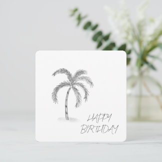 Carte Sketched Greeting Card Black and White