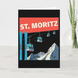 Carte Ski à St. Moritz - Ski rétro à St. Moritz 