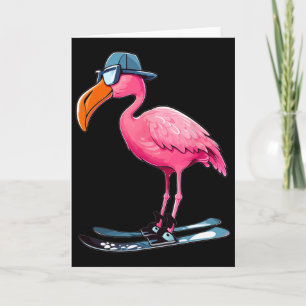 Carte Ski De Flamant rose Amateur De Ski Ski Pour Hommes