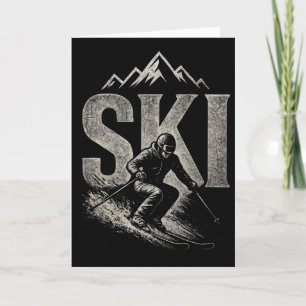 Carte Ski - Humour de ski alpin pour les amateurs de ski