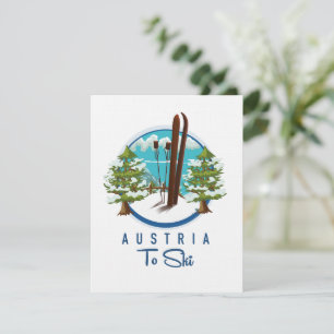 Carte Ski, logo d'affiche de ski.