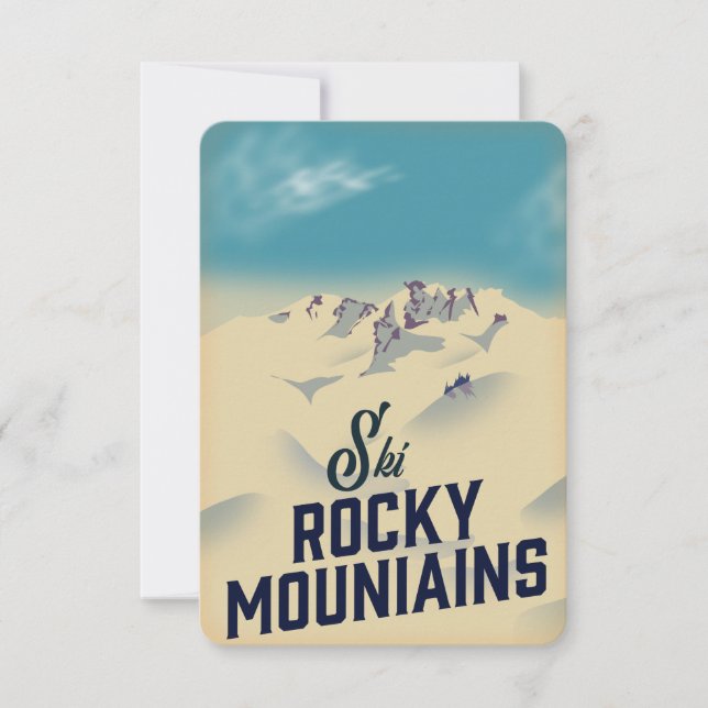 Carte Ski Rocky Mountains USA (Devant)