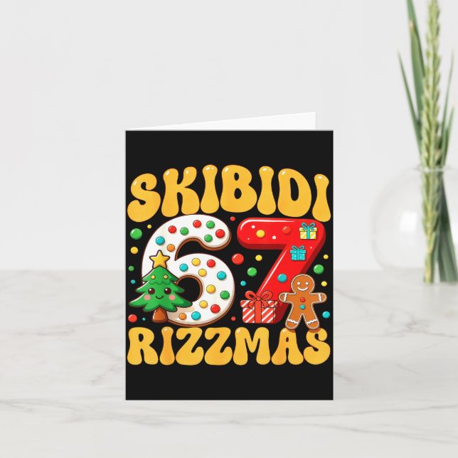 Carte Skibidi 67 Rizzmas Six Seven Meme Christmas Boys G (Devant)