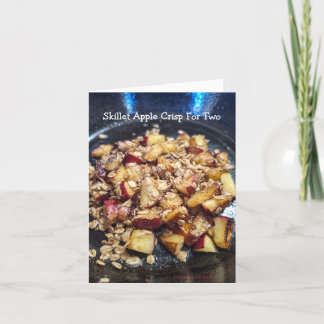 Carte Skillet Apple Crisp Recipe Card