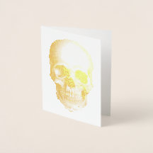 Carte SKULL Gold Foil Note