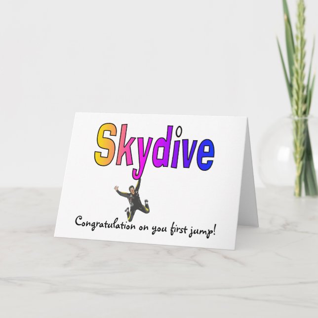 Carte Skydive-Félicitations pour votre premier saut ! (Devant)