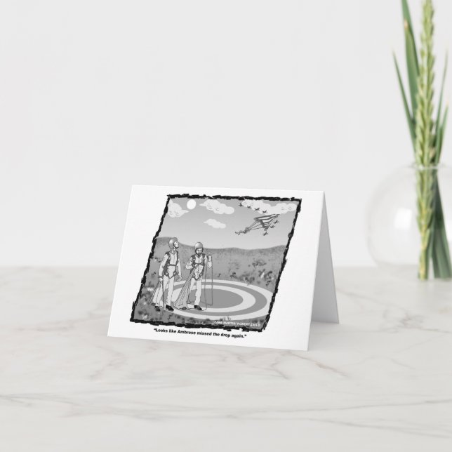 Carte skydiver amusante (Devant)