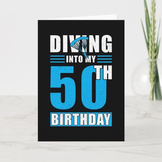 Carte Skydiver Gift 50th Birthday (Devant)