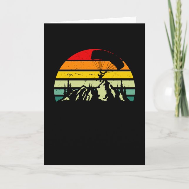 Carte Skydiver Vintage Retro Skydiver Parachute (Devant)