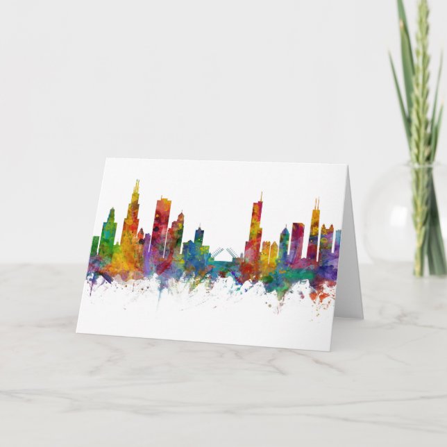 Carte Skyline de l'Illinois (Devant)