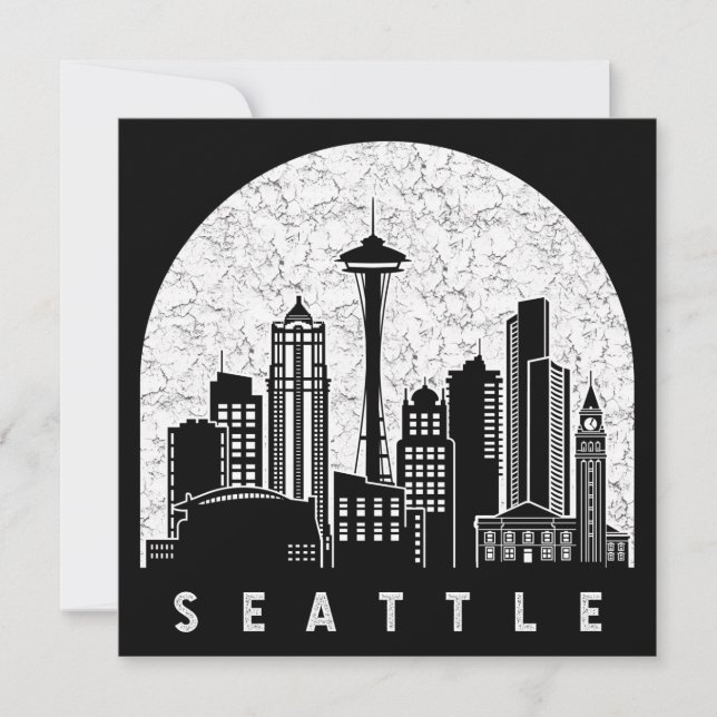 Carte Skyline de Seattle (Devant)