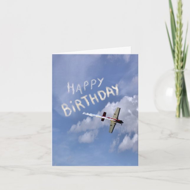 Carte Skywriting Joyeux anniversaire dans les nuages (Devant)