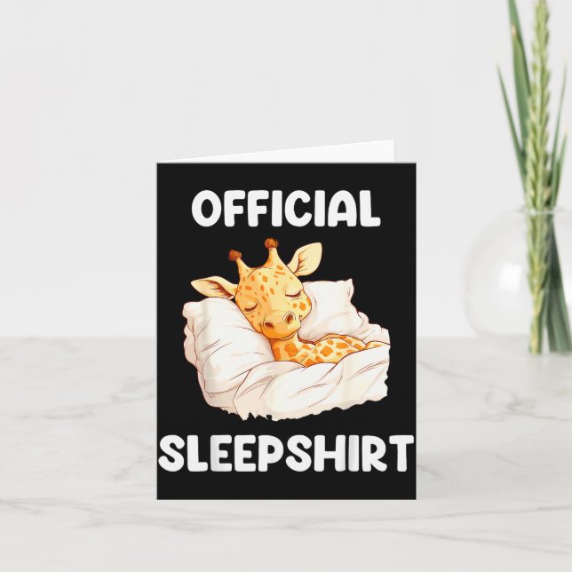 Carte Sleepshirt Sleeng Giraffe Animal Lovers Pajama  (Devant)