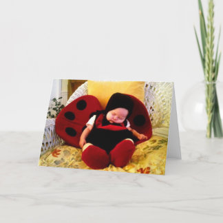 Carte Sleepy coccinelle