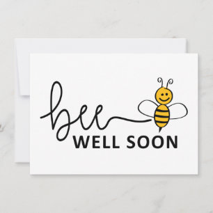 Carte Slogan Bee well. Bonne chance!