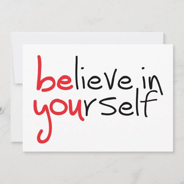 Carte Slogan Believe in yourself. Crois-toi (Devant)