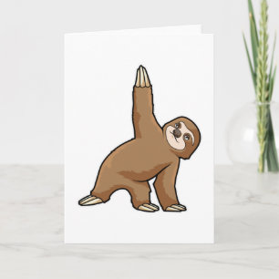 Carte Sloth au Yoga Stretching exercices Legs