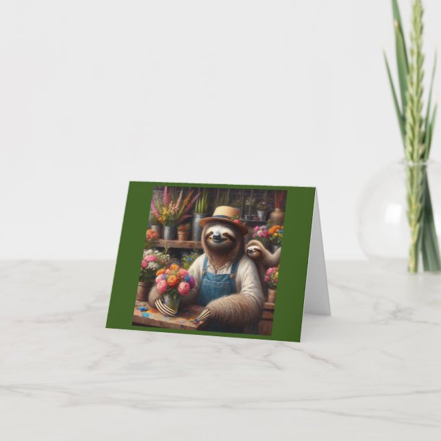 Carte Sloth Florist (Devant)