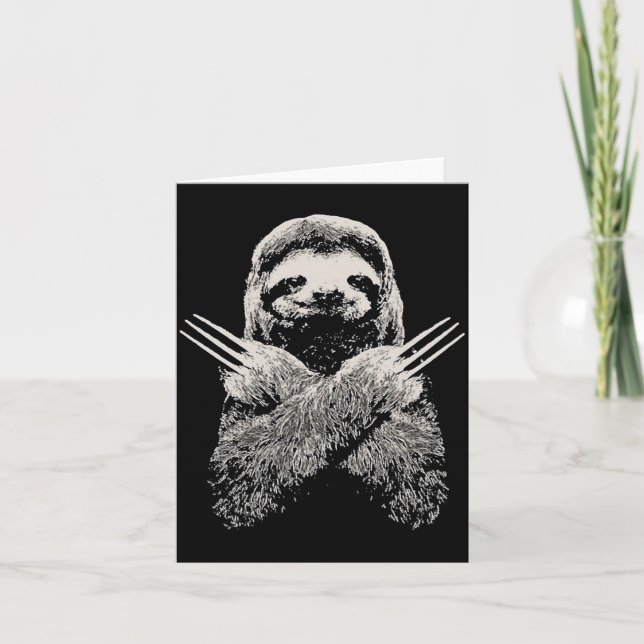 Carte Sloth Funny Costume Gift For Lazy S  (Devant)