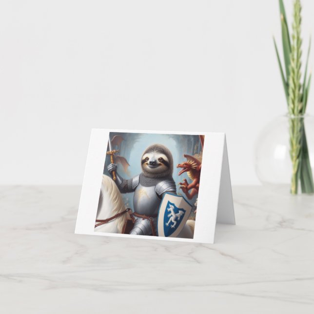 Carte Sloth Knight Fighting Dragons (Devant)