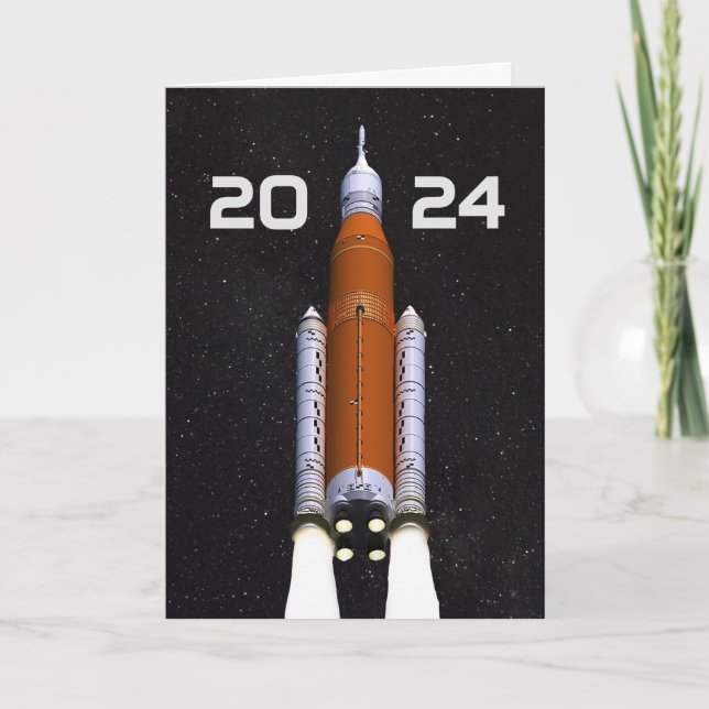 Carte SLS customisée SLS Space Rocket Graduation Party (Devant)