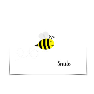 Carte "Smile" jolie Bee Hello Card pour n'importe quel m