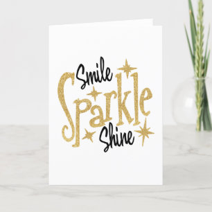 Carte Smile Sparkle brillant Inspiration