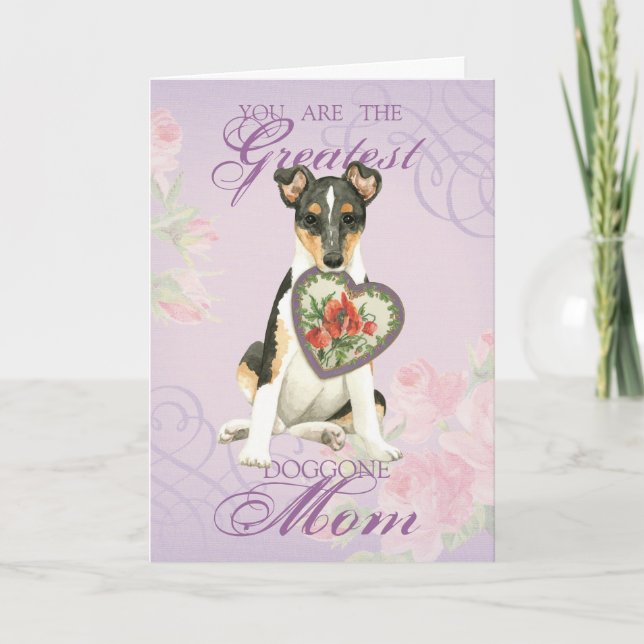 Carte Smooth Collie Heart Maman (Devant)