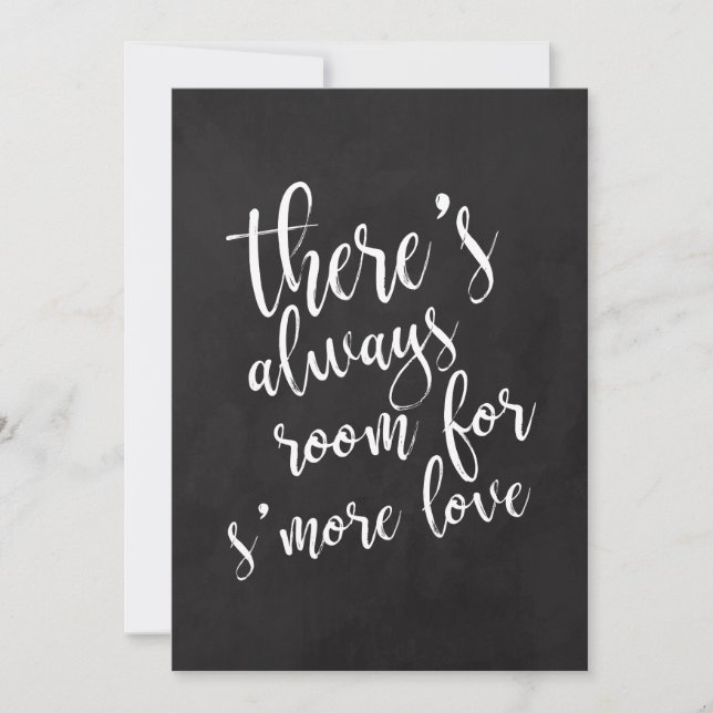 Carte S'more love abordable Chalkboard mariage sign (Devant)