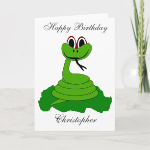Carte Snake Birday Card Ajouter un nom