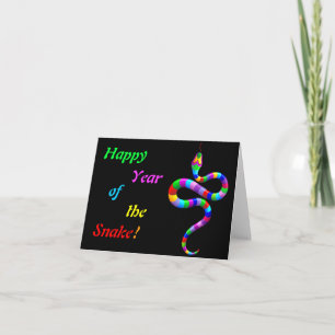 Carte Snake Psychedelic Rainbow Note