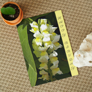 Carte Snapdragons Jaunes Anniversaire Floral