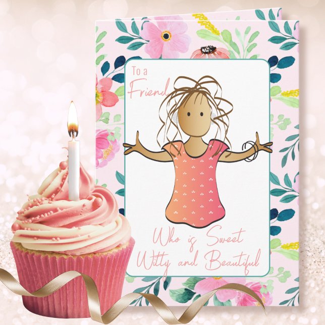 Carte Snarky 40e Cartoon Femme Sassy Birthday Card (Créateur téléchargé)
