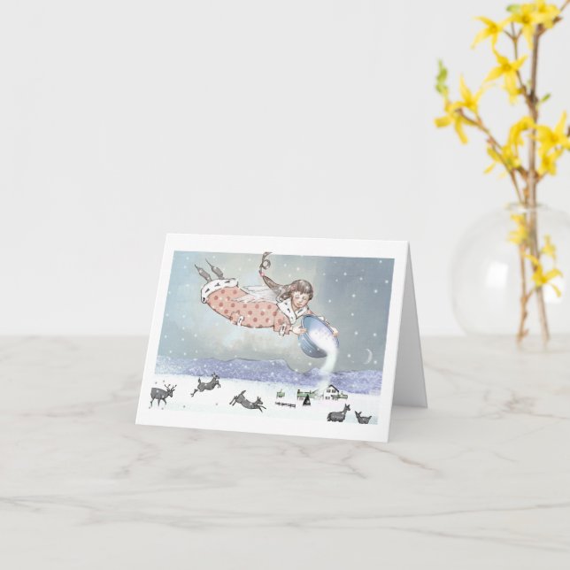 Carte Snow Angel (Fleur jaune)