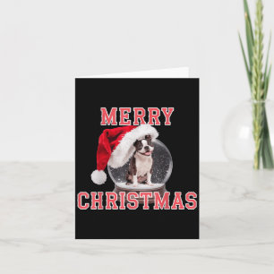 Carte Snow Globe Noël French Buldog