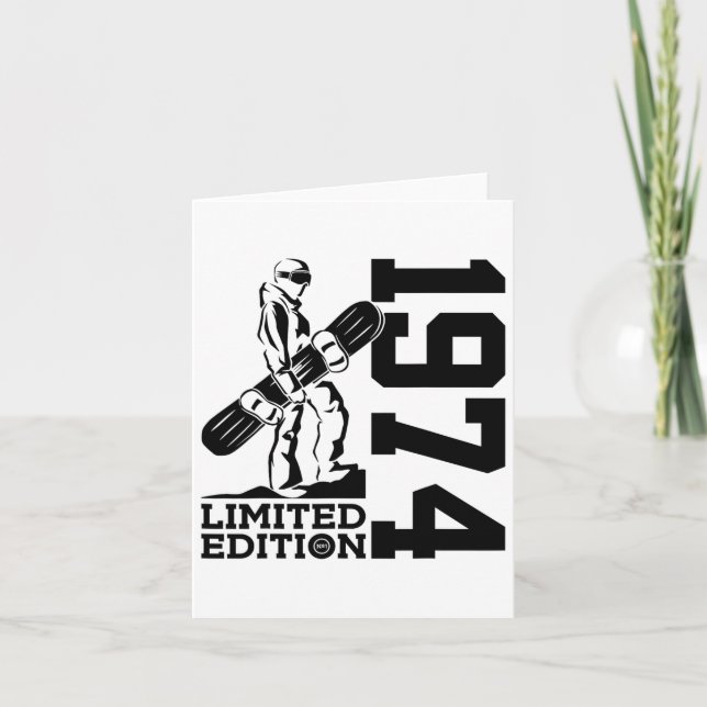 Carte Snowboard 51e anniversaire Snowboard 1974 Snowboar (Devant)