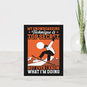 Carte Snowboard drôle My Snowboard Technique